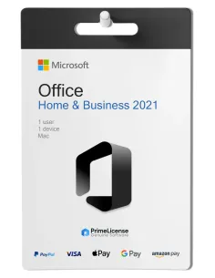 Clé produit authentique pour licence à vie de Microsoft Office 2021 Home & Business Mac