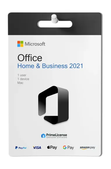 Clé produit authentique pour licence à vie de Microsoft Office 2021 Home & Business Mac