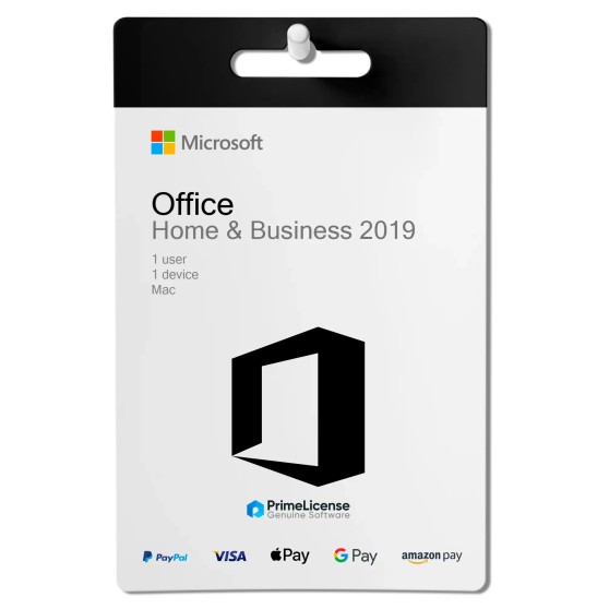 Clé produit authentique pour licence à vie de Microsoft Office 2019 Home & Business Mac