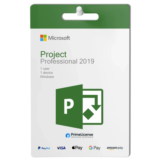 Genuine product key for lifetime license of Microsoft Project Professional 2019