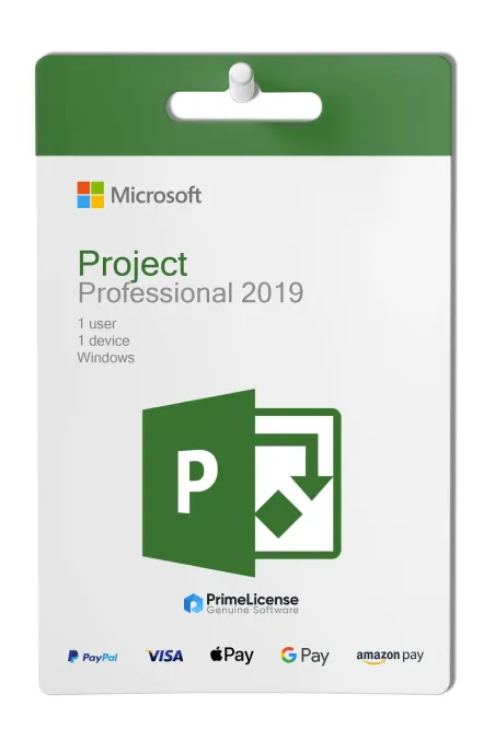 Genuine product key for lifetime license of Microsoft Project Professional 2019