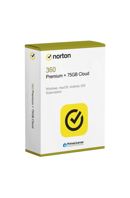 Symantec Norton 360 Premium + 75GB Cloud