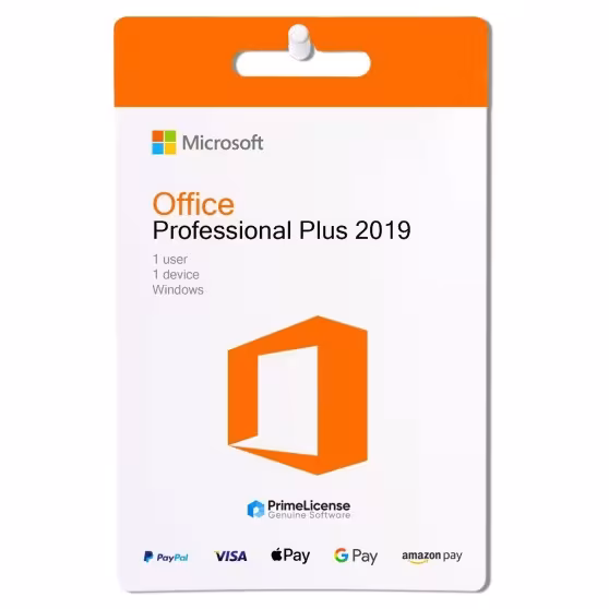 Clé produit authentique pour licence à vie de Microsoft Office Professional Plus 2019