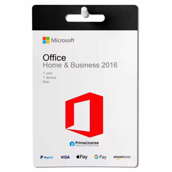Clé produit authentique pour licence à vie de Microsoft Office 2016 Home & Business Mac