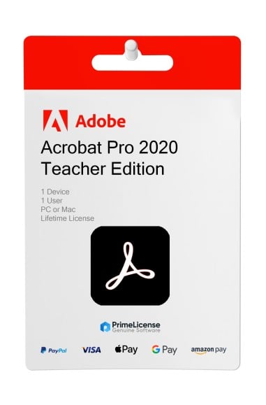Adobe Acrobat Pro 2020 Enseignant et étudiant