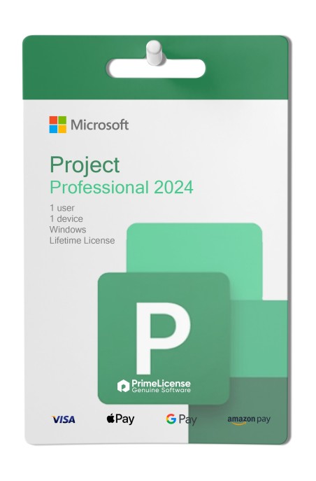 Clé produit authentique pour licence à vie de Microsoft Project Professional 2024 BIND