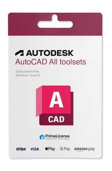 Codice prodotto originale per licenza professionale di AutoCAD All Toolsets software CAD con toolset specifici per settore