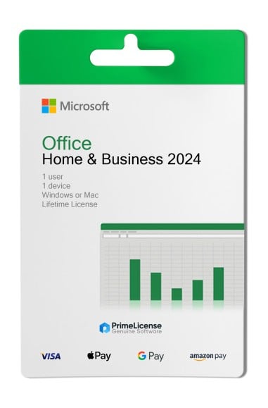 Clé produit authentique pour licence à vie de Microsoft Office 2024 Home & Business Mac