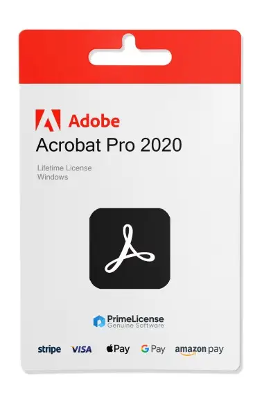 Clé de produit authentique pour licence à vie pour Adobe Acrobat Pro 2020