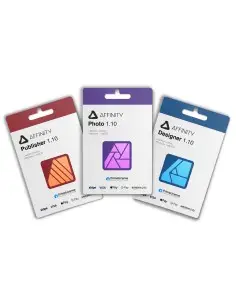 Clé de produit pour la licence Affinity Universal : Photo, Designer et Publisher