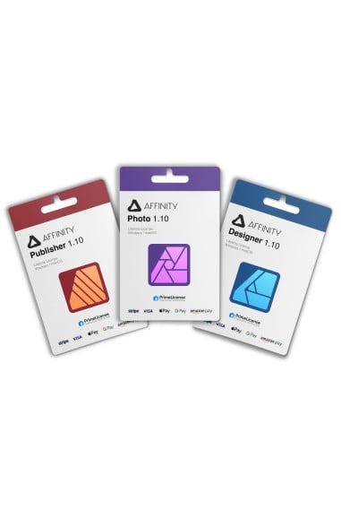Clé de produit pour la licence Affinity Universal : Photo, Designer et Publisher