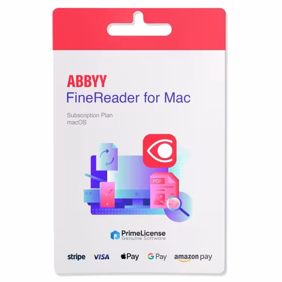 Codice prodotto originale per licenza a vita di Abbyy FineReader for Mac
