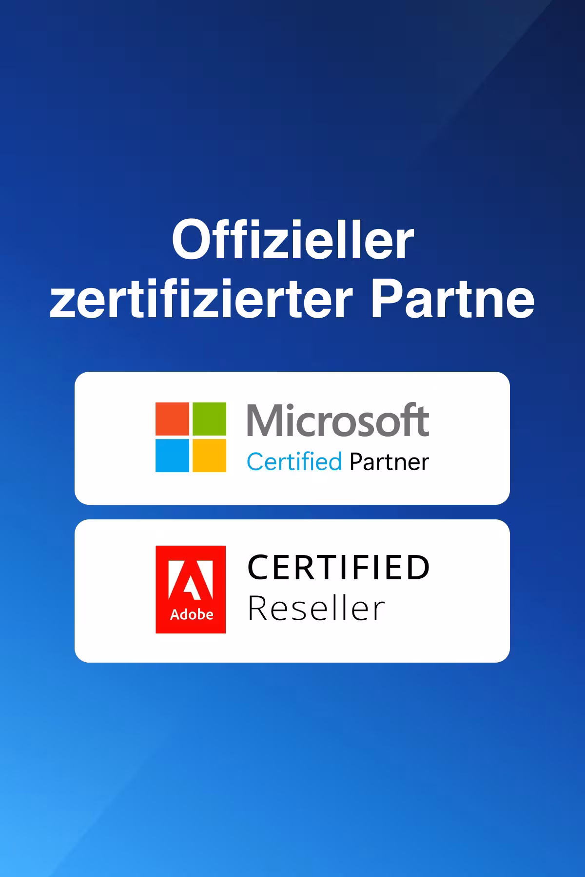 PrimeLicense — zertifizierter Wiederverkäufer von Microsoft- und Adobe-Software