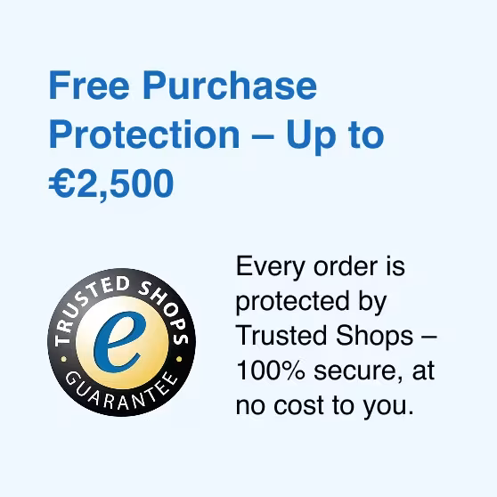 Your purchase with PrimeLicense is protected by Trusted Shops for up to €2,500