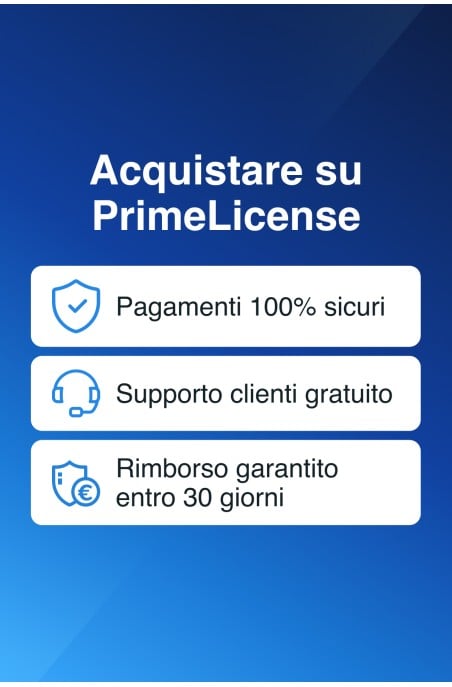 PrimeLicense ha un’eccellente valutazione clienti di 4,9 su 5 su Trustpilot