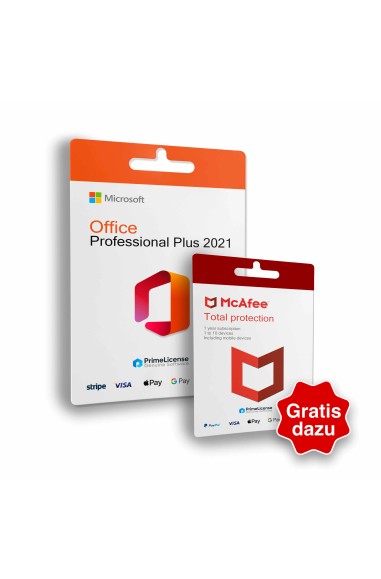 Office Professional Plus 2021 + Kostenloser Virenschutz - Originale Softwarelizenzen