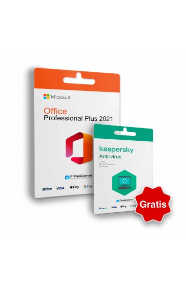 Office Professional Plus 2021 + Kaspersky Antivirus - Licenze software originali