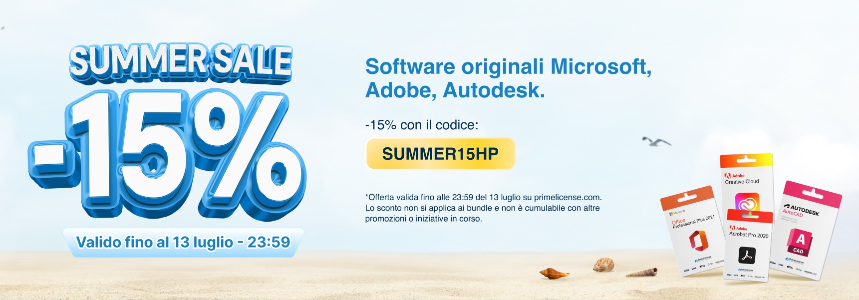 Summer Sale PrimeLicense: risparmia il 15% su tutto il catalogo